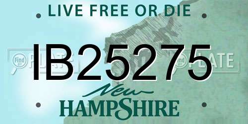 IB25275 New Hampshire License Plate