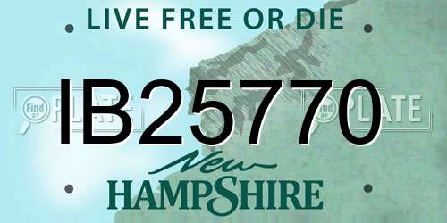 IB25770 New Hampshire License Plate