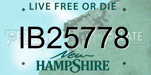 IB25778 New Hampshire License Plate