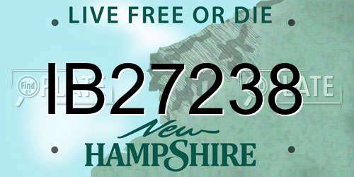 IB27238 New Hampshire License Plate