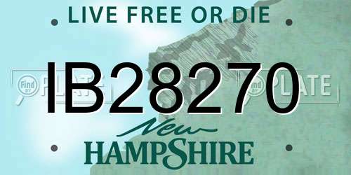 IB28270 New Hampshire License Plate