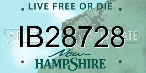 IB28728 New Hampshire License Plate