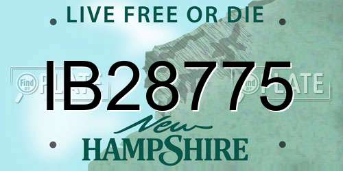 IB28775 New Hampshire License Plate