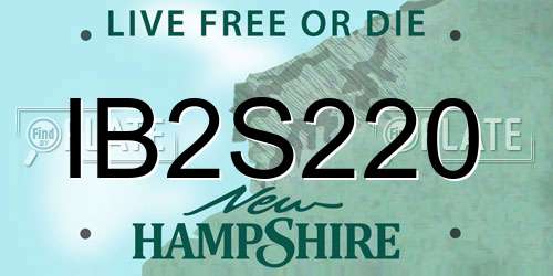 IB2S220 New Hampshire License Plate