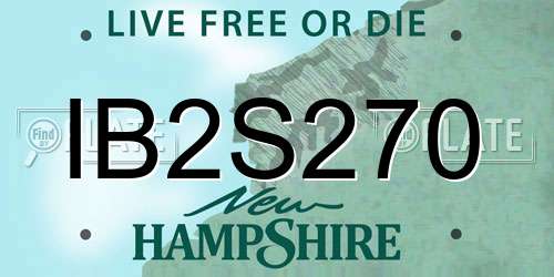 IB2S270 New Hampshire License Plate