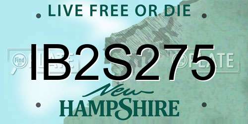 IB2S275 New Hampshire License Plate