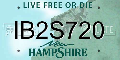 IB2S720 New Hampshire License Plate