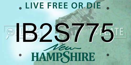IB2S775 New Hampshire License Plate