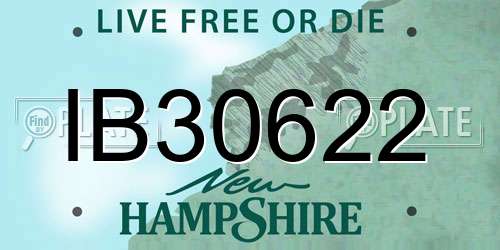IB30622 New Hampshire License Plate