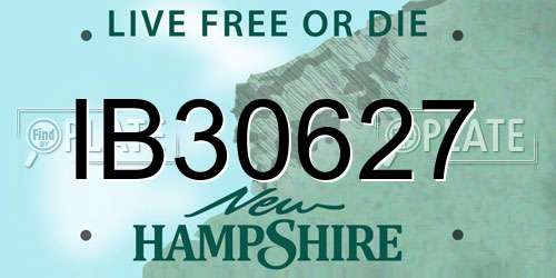 IB30627 New Hampshire License Plate