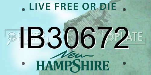 IB30672 New Hampshire License Plate