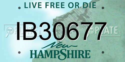 IB30677 New Hampshire License Plate