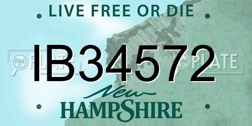 IB34572 New Hampshire License Plate