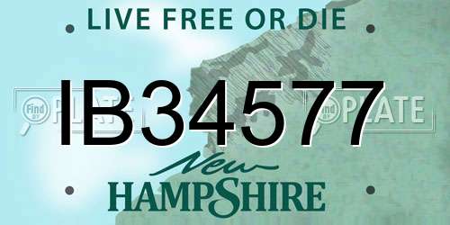 IB34577 New Hampshire License Plate