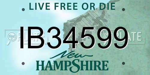 IB34599 New Hampshire License Plate