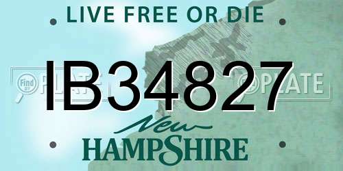 IB34827 New Hampshire License Plate