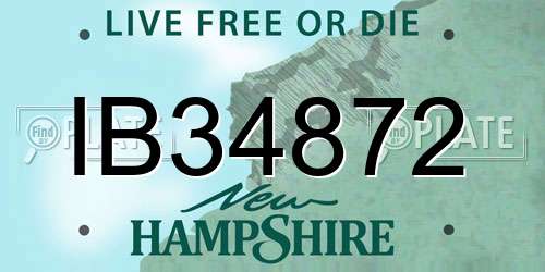 IB34872 New Hampshire License Plate