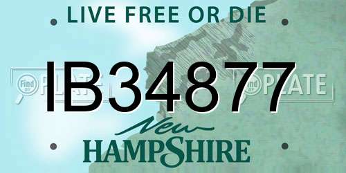 IB34877 New Hampshire License Plate