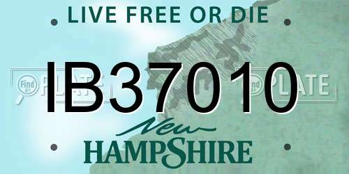 IB37010 New Hampshire License Plate