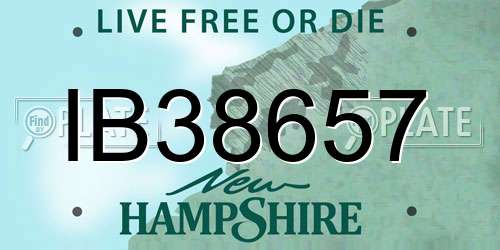 IB38657 New Hampshire License Plate