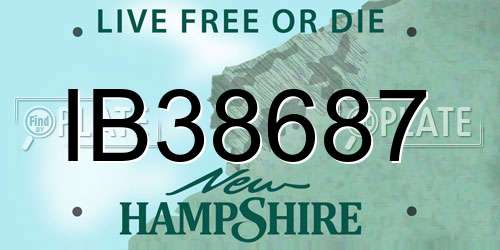IB38687 New Hampshire License Plate