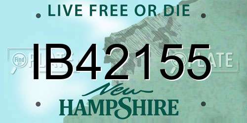 IB42155 New Hampshire License Plate