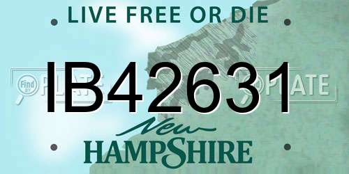 IB42631 New Hampshire License Plate