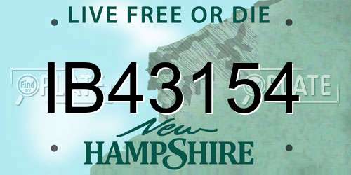 IB43154 New Hampshire License Plate