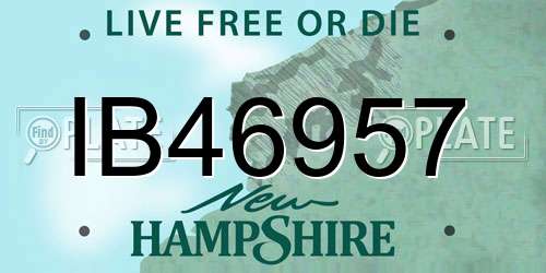 IB46957 New Hampshire License Plate