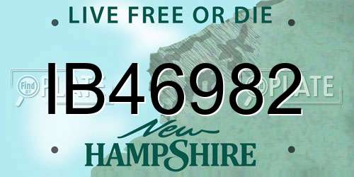 IB46982 New Hampshire License Plate