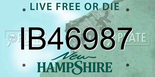 IB46987 New Hampshire License Plate