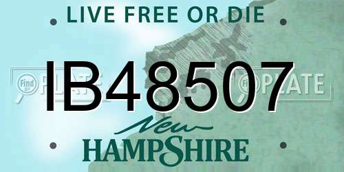 IB48507 New Hampshire License Plate