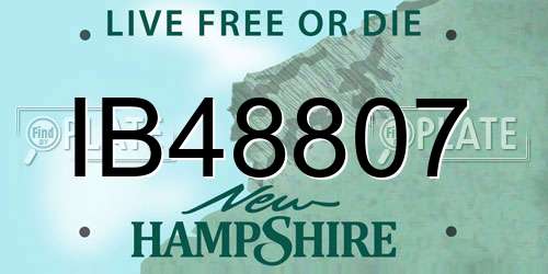 IB48807 New Hampshire License Plate