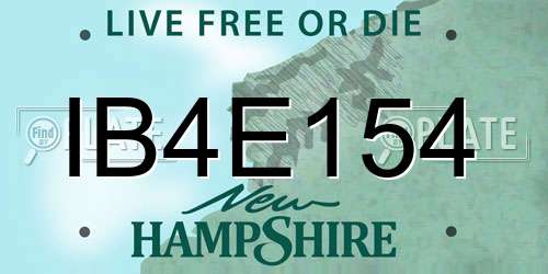 IB4E154 New Hampshire License Plate