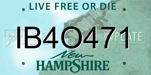 IB4O471 New Hampshire License Plate