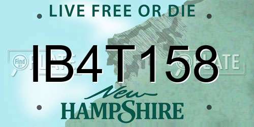IB4T158 New Hampshire License Plate