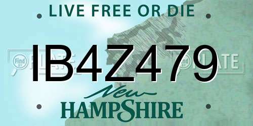IB4Z479 New Hampshire License Plate