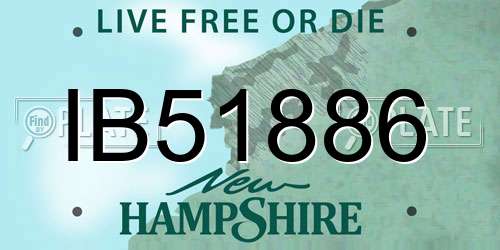 IB51886 New Hampshire License Plate