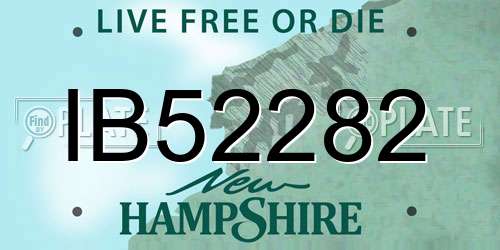 IB52282 New Hampshire License Plate