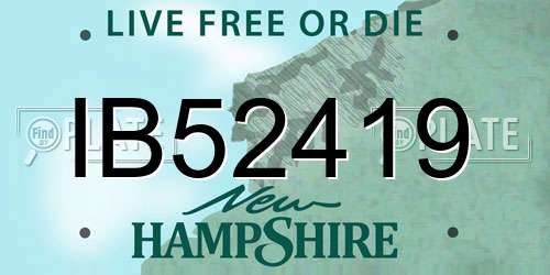 IB52419 New Hampshire License Plate