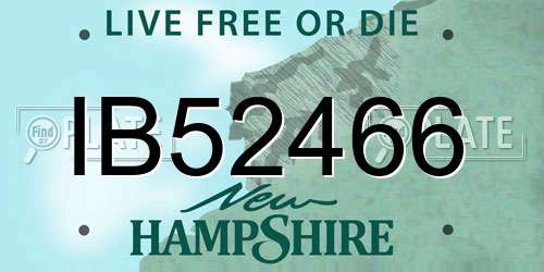 IB52466 New Hampshire License Plate