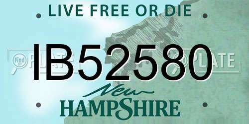 IB52580 New Hampshire License Plate