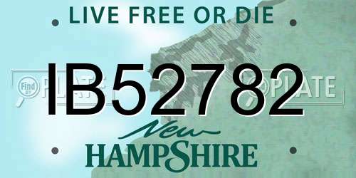 IB52782 New Hampshire License Plate