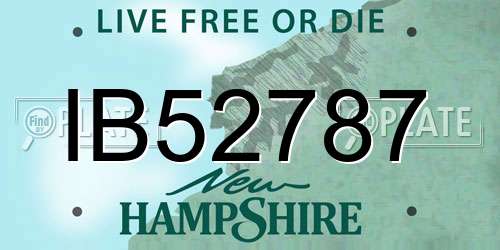 IB52787 New Hampshire License Plate