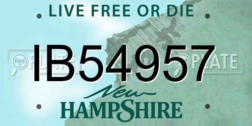 IB54957 New Hampshire License Plate