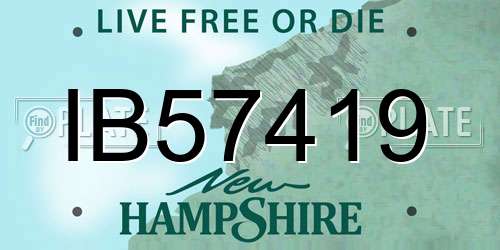 IB57419 New Hampshire License Plate