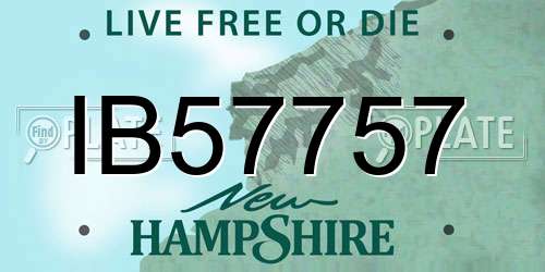IB57757 New Hampshire License Plate