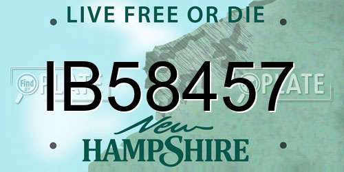IB58457 New Hampshire License Plate