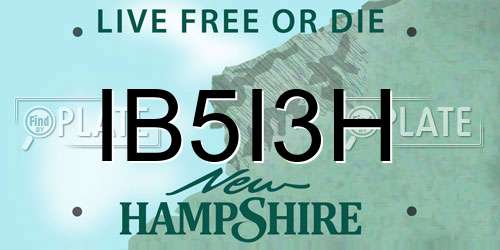 IB5I3H New Hampshire License Plate
