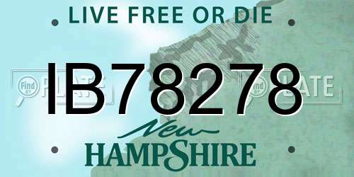 IB78278 New Hampshire License Plate